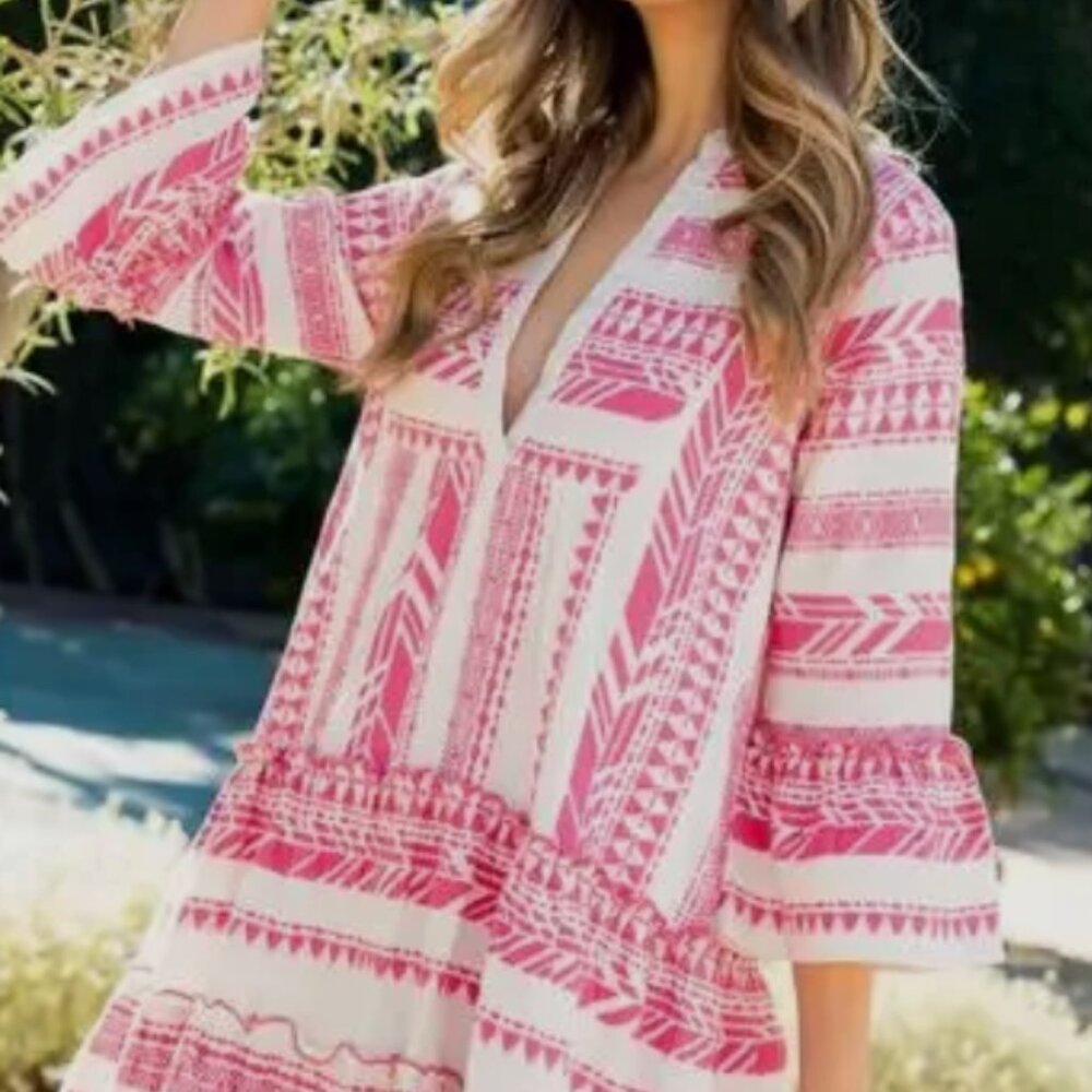 THML Woven Dress Pink Adorable! - Picture 3 of 4
